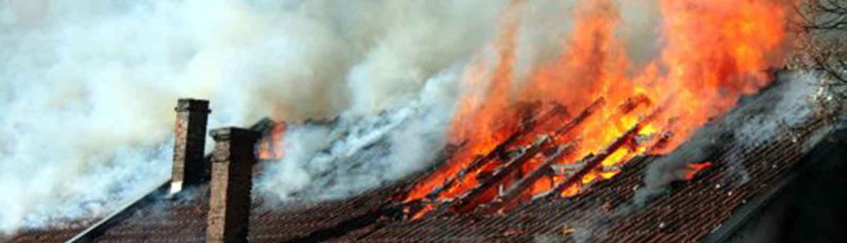 fire damage roof